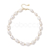 Natural Baroque Pearl Keshi Pearl Beaded Necklaces for Women NJEW-JN05870-4