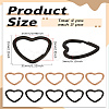 4Pcs 2 Colors 304 Stainless Steel Split Key Rings STAS-LP0001-35A-2