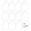 Transparent Acrylic Disc Pendants TACR-NB0001-07C-1