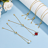 12Pcs Rack Plating Adjustable Brass Slider Bracelet Making KK-DC0004-37G-5