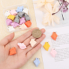 24Pcs 8 Colors Opaque Resin Pendants RESI-CA0001-55-3