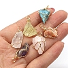 Raw Rough Natural Mixed Gemstone Pendants FIND-PW0020-04-3
