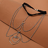 Alloy Sexy Hollow Elastic Multilayer Heart Chain FS-WGB5E69-01-5