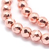 Electroplate Non-magnetic Synthetic Hematite Beads Strands G-L485-03A-RG-2