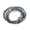 Electroplate Glass Beads Strands EGLA-L038-HR01-2