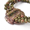 Natural Unakite Multi-strand Stretch Bracelets BJEW-L672-A05-4