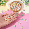 32Pcs 4 Colors Alloy Enamel Pendants FIND-TA0008-76A-6