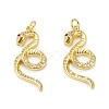 Brass Micro Pave Cubic Zirconia Pendants KK-E068-VB002-2