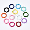 Spray Painted Eco-Friendly Alloy Spring Gate Rings X-PALLOY-T080-01-NR-2