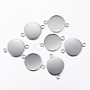 Tarnish Resistant 304 Stainless Steel Cabochon Connector Settings X-STAS-P161-29-20mm-3