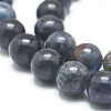 Natural Dumortierite Quartz Bead Strands G-I224-03-8mm-3