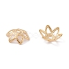 Brass 6-Petal Bead Caps KK-K253-20G-2