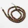 Natural Unakite Beads Strands G-D840-45-4mm-2