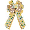 Lemon & Polka Dot Pattern Polyester Bowknot DIY-WH0387-78-1