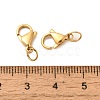 Ion Plating(IP) 304 Stainless Steel Lobster Claw Clasps Hand Polished STAS-AB12-G-02-3