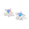 Electroplate Transparent Glass Pendants GLAA-A008-02C-4