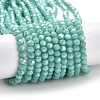 Electroplate Opaque Glass Beads Strands EGLA-A035-P4mm-A14-1
