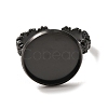 Flower 304 Stainless Steel Cuff Ring Components STAS-P454-05E-B-2