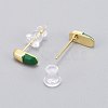 Brass Enamel Stud Earrings EJEW-L231-66-3