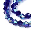 AB Color Plated Transparent Glass Beads Strands GLAA-G127-01-02O-4
