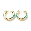 Flower Enamel Hoop Earrings EJEW-G290-03G-E-1