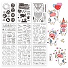 Globleland 9 Sheets 9 Style PVC Plastic Stamps DIY-GL0003-19-1