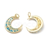 Brass Micro Pave Clear Cubic Zirconia Pendants ZIRC-Q023-12G-1