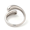 Brass Teardrop Open Cuff Ring for Women RJEW-M148-03P-2