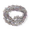 Half Rainbow Plated Forsted Electroplate Glass Beads GLAA-P005-HR02-2
