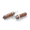 Natural Tiger Iron Pointed Pendants G-M378-01P-A30-3
