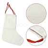 Linen Heat Transfer Christmas Stocking Pendant Decorations AJEW-YWC0001-09-2