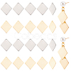 120Pcs 2 Colors 201 Stainless Steel Pendants STAS-BBC0010-53-1