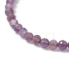 Natural Amethyst Beaded Cuff Bangles BJEW-JB13326-02-4
