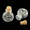 Flat Round Glass Bottle for Bead Containers AJEW-R045-06-1