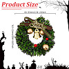 Plastic Mini Christmas Wreath DJEW-WH0042-96-2
