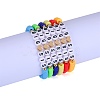 6Pcs 6 Style Polymer Clay Heishi Surfer Stretch Bracelets Set BJEW-SW00120-1