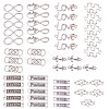 Tibetan Style Alloy Links TIBE-SC0002-07-1