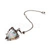 Mixed Gemstone Triangle Dowsing Pendulum Pendants G-G022-01R-3