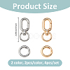 4Pcs 2 Colors Iron Swivel Clasps HJEW-FH00179-2