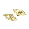 Rack Plating Brass Micro Pave Clear Cubic Zirconia Pendants KK-R157-04G-2