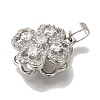 Rack Plating Brass Micro Pave Cubic Zirconia Pendant KK-H485-40P-3