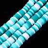 Handmade Polymer Clay Beads Strands CLAY-R089-6mm-085-4