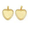 Brass Micro Pave Cubic Zirconia Pendant Cabochon Settings KK-CBA6A75-50A-G-1