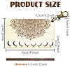 Mandala Flower Pattern 8-Position Wood Embroidery Thread Storage Trays TOOL-WH0056-001-2