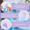 Acrylic Slant Back Dangle Earring Display Stands EDIS-WH0012-43-4