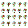20pCS Printed Opaque Acrylic Beads OACR-TA0004-75A-3