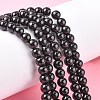 Synthetic Black Stone Beads Strands X-G-G088-6mm-4