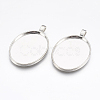Alloy Pendant Cabochon Settings PALLOY-2422-P-FF-1