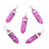 Natural Sesame Jasper/Kiwi Jasper Double Terminated Pointed Pendants G-F295-04I-3