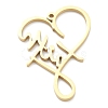 Ion Plating(IP) 304 Stainless Steel Pendants STAS-B016-06G-2